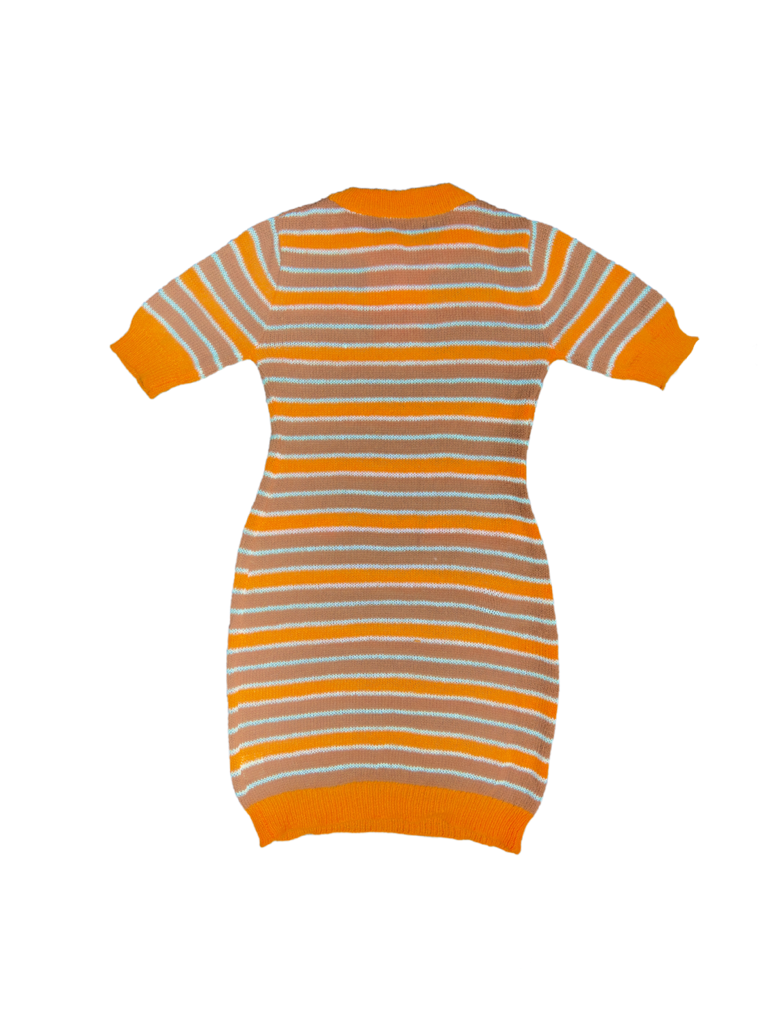 orange furry dress